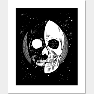 Ying Yang Skull Posters and Art